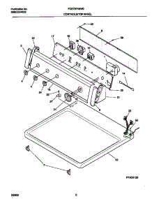 04 - P16c0120 Control Panel parts for Frigidaire Dryer FDE7974HW0 from AppliancePartsPros.com