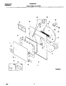03 - P16d0020 Frnt Pnl,Door parts for Frigidaire Dryer FDEB55RGS1 from AppliancePartsPros.com