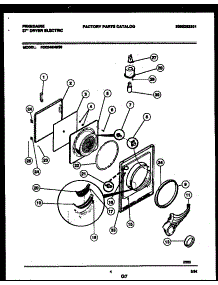 03 - Door Parts parts for Frigidaire Dryer FDE546NBT0 from AppliancePartsPros.com