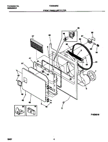 03 - Front Panel / Lint Filter parts for Frigidaire Dryer FDG546RES1 from AppliancePartsPros.com