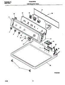 04 - P16c0049 Control Panel parts for Frigidaire Dryer FDG647RFS0 from AppliancePartsPros.com