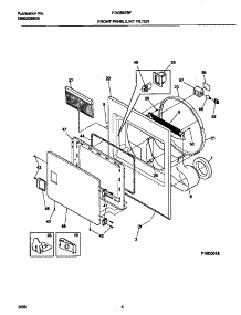 03 - Front Panel / Lint Filter parts for Frigidaire Dryer FDG8976FS0 from AppliancePartsPros.com