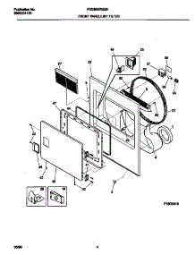 03 - P16d0018 Front Panel,Door parts for Frigidaire Dryer FDGB55RGS0 from AppliancePartsPros.com
