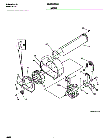 05 - P16m0016 Motor,Blower parts for Frigidaire Dryer FDGB55RGS0 from AppliancePartsPros.com