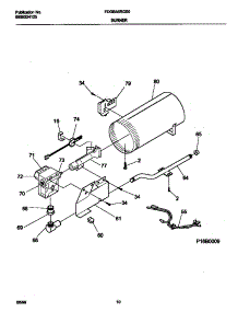 06 - P16b0009 Burner,Valve parts for Frigidaire Dryer FDGB55RGS0 from AppliancePartsPros.com