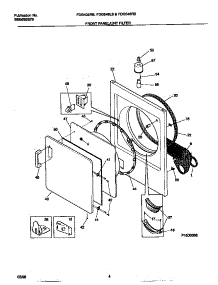 03 - Front Panel / Lint Filter parts for Frigidaire Dryer FDG436RBT2 from AppliancePartsPros.com