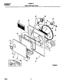 03 - Front Panel / Lint Filter parts for Frigidaire Dryer FDG8971EW2 from AppliancePartsPros.com