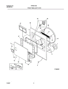 05 - Frnt Pnl,Door parts for Frigidaire Dryer FER231AS0 from AppliancePartsPros.com