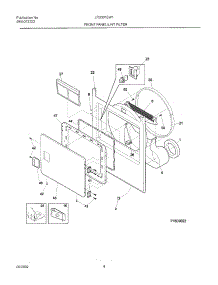 05 - Front Panel / Lint Filter parts for Frigidaire Dryer LFD301EW1 from AppliancePartsPros.com