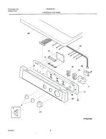 07 - Controls / Top Panel parts for Frigidaire Dryer LFD301EW1 from AppliancePartsPros.com