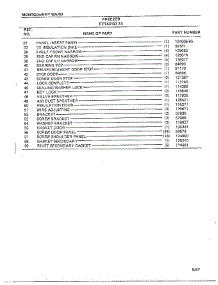 Freezer Page 2 parts for Frigidaire Freezer 43157A-7 from AppliancePartsPros.com