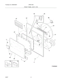 05 - Front Panel / Lint Filter parts for Frigidaire Dryer LER331DS0 from AppliancePartsPros.com