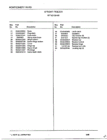 Upright Freezer Page 4 parts for Frigidaire Freezer 43159B from AppliancePartsPros.com
