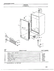 Freezer Page 5 parts for Frigidaire Freezer 46157A-7 from AppliancePartsPros.com