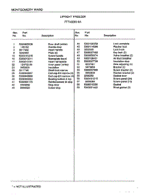 Upright Freezer Page 2 parts for Frigidaire Freezer 49269A from AppliancePartsPros.com
