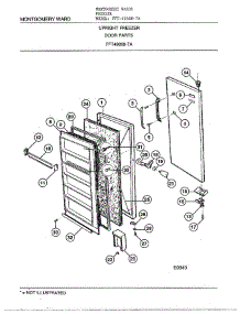 Door parts for Frigidaire Freezer 49668-7A from AppliancePartsPros.com