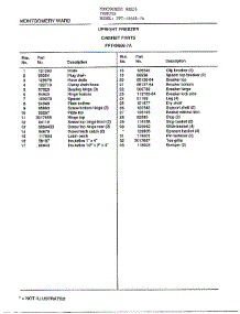 Cabinet parts for Frigidaire Freezer 49668-7A from AppliancePartsPros.com