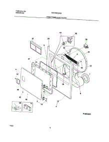 05 - Front Panel / Lint Filter parts for Frigidaire Dryer GSGQ642AS2 from AppliancePartsPros.com