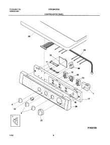 07 - Controls / Top Panel parts for Frigidaire Dryer GSGQ642AS2 from AppliancePartsPros.com