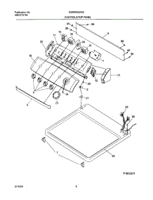 09 - Control Panel parts for Frigidaire Dryer GSGR642AS2 from AppliancePartsPros.com