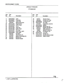 Upright Freezer Page 4 parts for Frigidaire Freezer 49269B from AppliancePartsPros.com