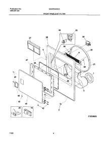 05 - Front Panel / Lint Filter parts for Frigidaire Dryer GSGR642AS3 from AppliancePartsPros.com