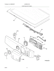 07 - Controls / Top Panel parts for Frigidaire Dryer LAQE8000LW0 from AppliancePartsPros.com