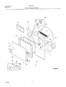 05 - Front Panel / Lint Filter parts for Frigidaire Dryer LFD301GW1 from AppliancePartsPros.com