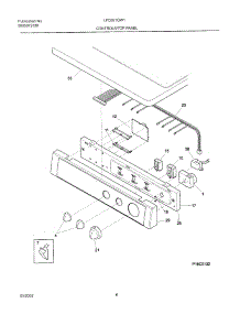 07 - Controls / Top Panel parts for Frigidaire Dryer LFD301GW1 from AppliancePartsPros.com