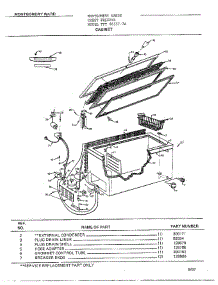 Cabinet parts for Frigidaire Freezer 86557-7A from AppliancePartsPros.com