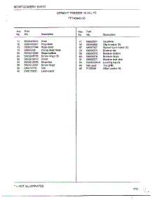 Upright Freezer 10 Cubic Feet Page 4 parts for Frigidaire Freezer 40849-0C from AppliancePartsPros.com