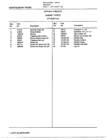 Cabinet parts for Frigidaire Freezer 44057-OA from AppliancePartsPros.com