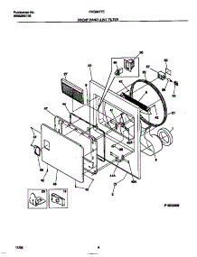 03 - Front Panel / Lint Filter parts for Frigidaire Dryer FDG8977EW0 from AppliancePartsPros.com