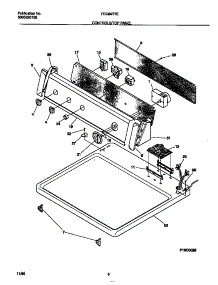 04 - Controls / Top Panel parts for Frigidaire Dryer FDG8977EW0 from AppliancePartsPros.com
