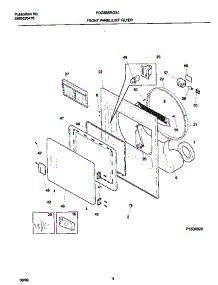 03 - P16d0020 Frnt Pnl,Door parts for Frigidaire Dryer FDGB55RGS1 from AppliancePartsPros.com