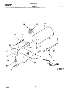 06 - P16b0010 Burner,Valve parts for Frigidaire Dryer FDGB55RGS1 from AppliancePartsPros.com