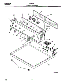 04 - Controls / Top Panel parts for Frigidaire Dryer FDG8976FW0 from AppliancePartsPros.com
