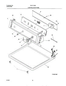 07 - Control Panel parts for Frigidaire Dryer FER111AS0 from AppliancePartsPros.com