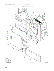 05 - Front Panel / Lint Filter parts for Frigidaire Dryer FGQ1442ES3 from AppliancePartsPros.com