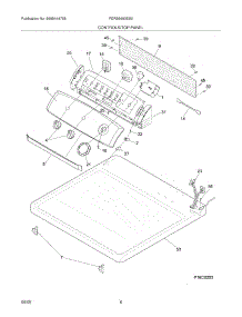 07 - Controls / Top Panel parts for Frigidaire Dryer FERB6600ES0 from AppliancePartsPros.com