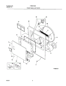 05 - Frnt Pnl,Door parts for Frigidaire Dryer FGR231AS0 from AppliancePartsPros.com