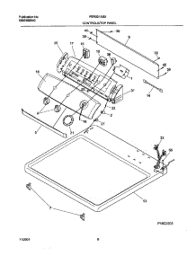 07 - Control Panel parts for Frigidaire Dryer FER331AS0 from AppliancePartsPros.com