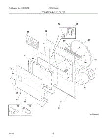 05 - Front Panel / Lint Filter parts for Frigidaire Dryer FGR211MAS0 from AppliancePartsPros.com