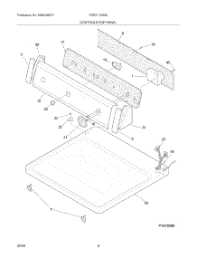 07 - Controls / Top Panel parts for Frigidaire Dryer FGR211MAS0 from AppliancePartsPros.com