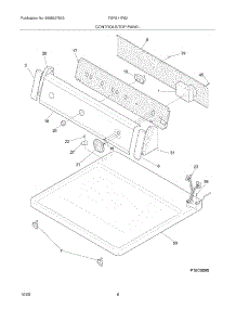 07 - Controls / Top Panel parts for Frigidaire Dryer FGR311FS2 from AppliancePartsPros.com