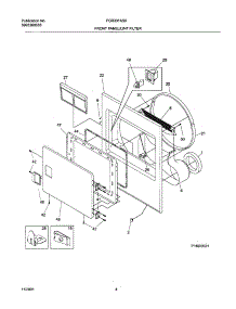 05 - Frnt Pnl,Door parts for Frigidaire Dryer FGR331AS0 from AppliancePartsPros.com
