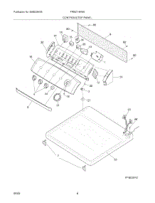 07 - Controls / Top Panel parts for Frigidaire Dryer FRE5714KW0 from AppliancePartsPros.com