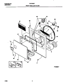 03 - Front Panel / Lint Filter parts for Frigidaire Dryer FSG748GFS0 from AppliancePartsPros.com