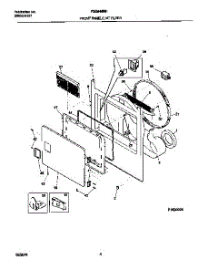 03 - Frnt Pnl,Door parts for Frigidaire Dryer FSG848RHQ0 from AppliancePartsPros.com