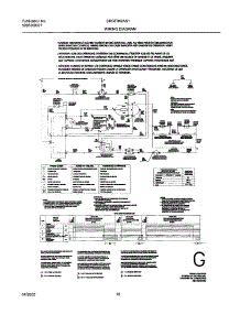 12 - 134103700 Wiring Diagram parts for Frigidaire Dryer CRGF342AS1 from AppliancePartsPros.com
